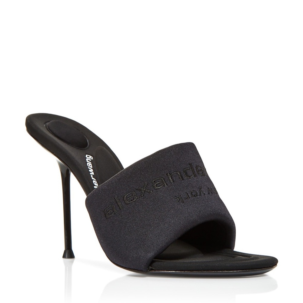 EUC ALEXANDER WANG Black Sienna High Heel Sandals size 37.5 with Box, Shoe Bag!
